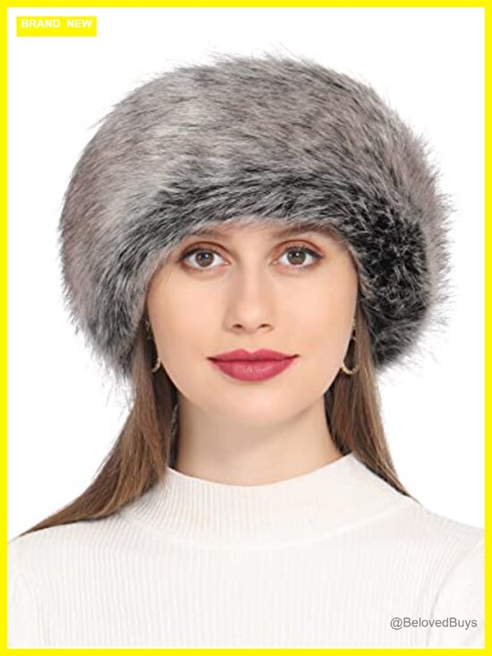 Faux Fur Bucket Hats and Headband Set for Cold Weather main image 4